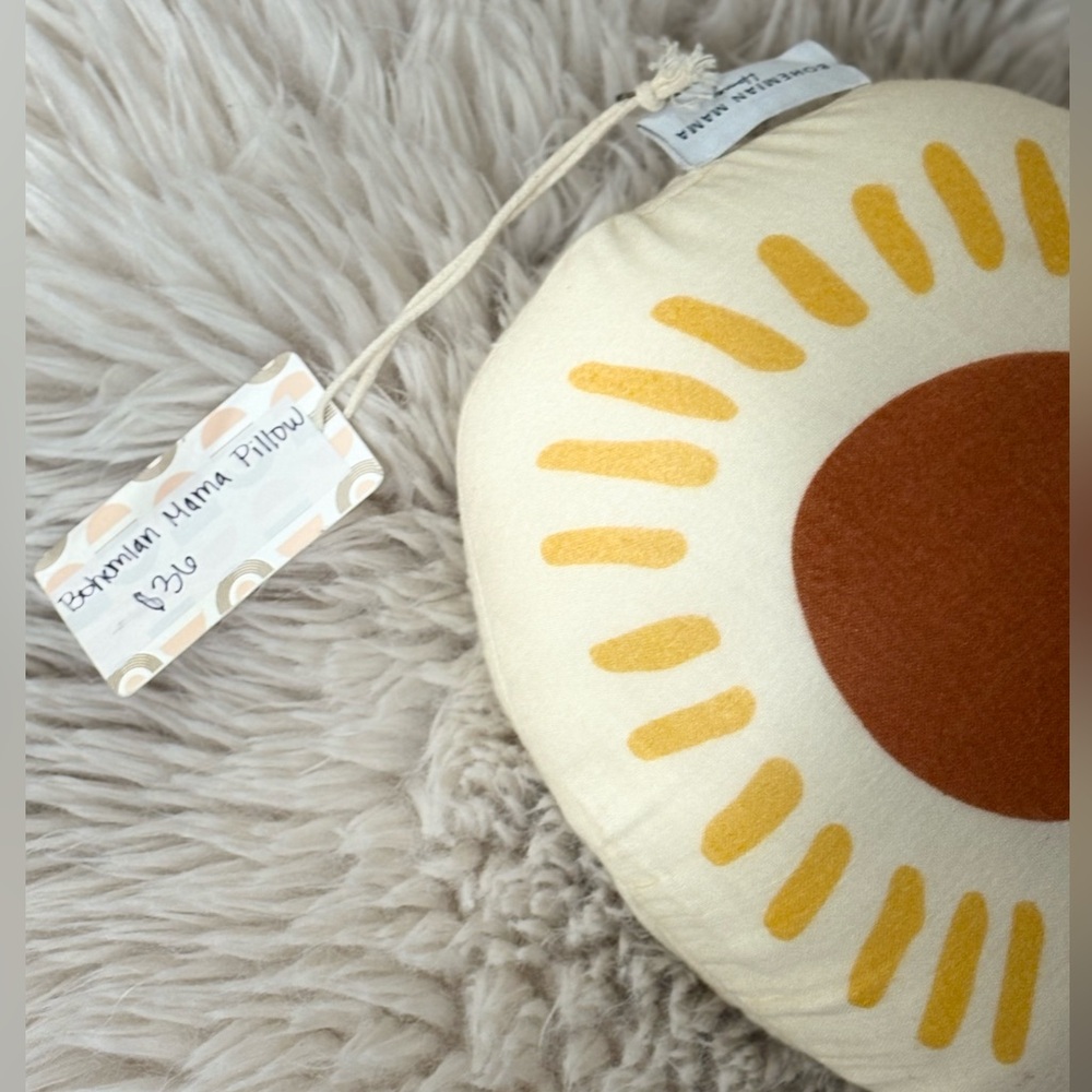 ☀️Kids Room small cushion Sun Circle throw Pillow Accent for Home Or Kids NEW
